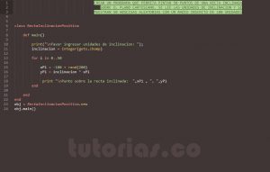 programacion en ruby: recta inclinacion positiva