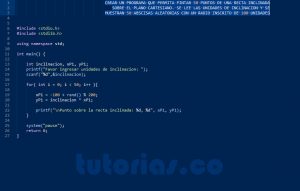 programacion en turbo C: recta inclinacion positiva