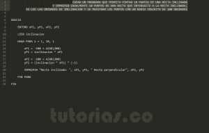 programacion en pseudocodigo: rectas intersectadas