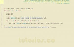 programacion en javascript: suma de puntos cuarto cuadrante