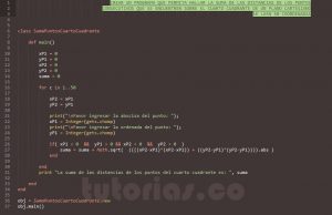 programacion en ruby: suma de puntos cuarto cuadrante