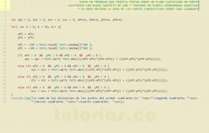 programacion en javascript: suma de puntos sobre cada cuadrante