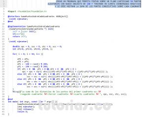 programacion en objective C: suma de puntos sobre cada cuadrante