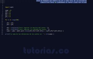 programacion en python: suma total de puntos sobre el plano cartesiano