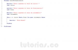 programacion en pseint: ciclo for cualitativo