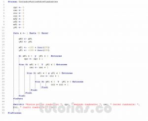 programacion en pseint: cantidad de puntos sobre el plano