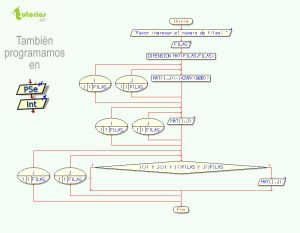 diagrama de flujo: datos centrales de una matriz