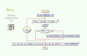 diagrama de flujo: la variable acumulador