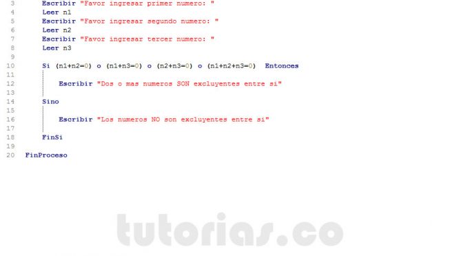 Sentencia Si Sino Pseint Numeros Excluyentes Tutorias Co