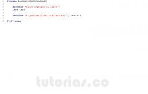 programacion en pseint: perimetro de un cuadrado