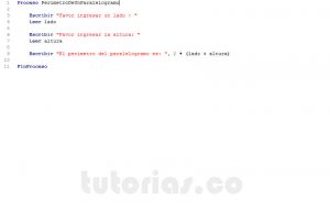 programacion en pseint: perimetro de un paralelogramo