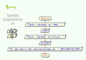 diagrama de flujo: perimetro de un paralelogramo