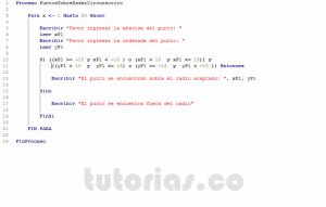 programacion en pseint: puntos sobre radar circunscrito