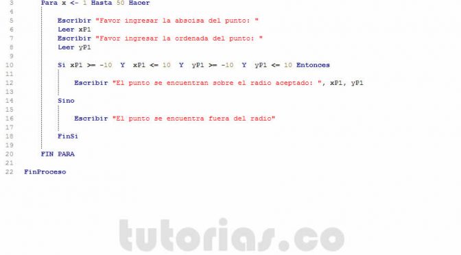 programacion en pseint: puntos sobre radar