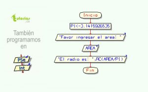 diagrama de flujo:  radio de un circulo