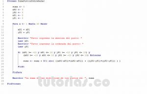 programacion en pseint: suma de puntos sobre radar