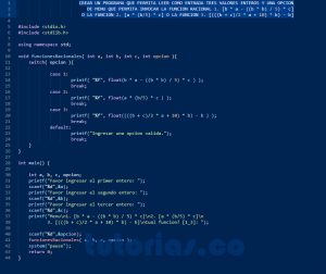 programacion en turbo C: funciones racionales