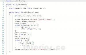 programacion en java: numero del medio