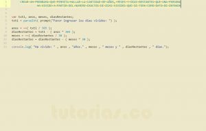 programacion en javascript: cantidad de años meses y días vividos