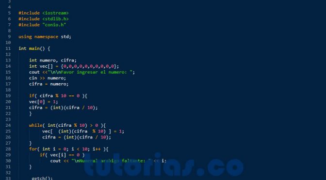 arrays – visual C++  (numeros arabigos faltantes)