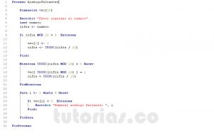 programacion en pseint: arabigos faltantes
