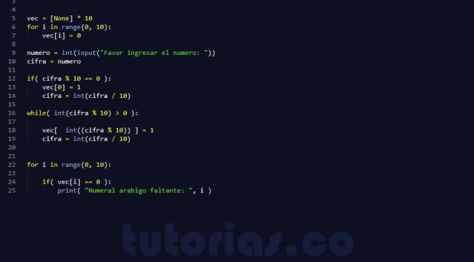 programacion en python: numeros arabigos faltantes