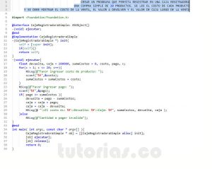 programacion en objective C: caja registradora simple