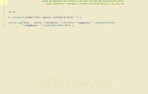 programacion en javascript: conversion de bytes