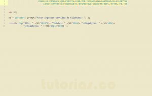 programacion en javascript: conversion de kilobytes