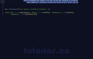 programacion en python: conversion de kilobytes