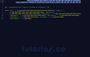 programacion en python: conversion de yottabytes