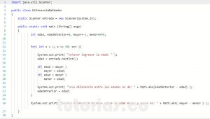 programacion en java: diferencia de edades