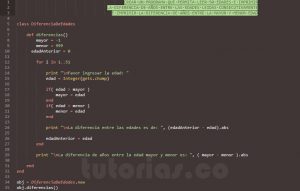 programacion en ruby: diferencia de edades