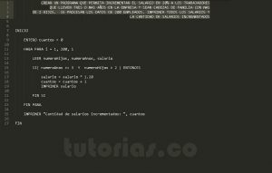 programacion en pseudocodigo: incremento de salarios