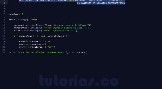 programacion en python: incremento de salarios