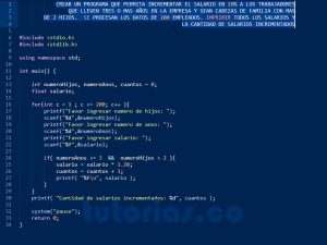 programacion en turbo C: incremento de salarios