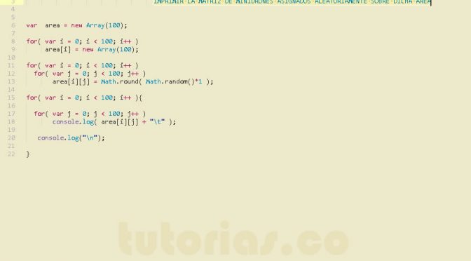 arrays + javascript (matriz de mini drones)