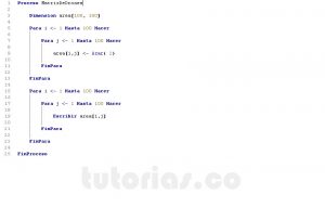 programacion en pSeint: matriz de mini drones