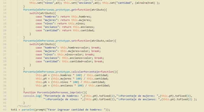 POO + javascript (porcentaje de personas)