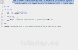 programacion en matLab: puntos cuadrantes inferiores