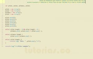 programacion en javascript: suma de dos pilas