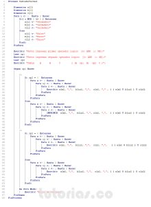 programacion en pseint:  tabla de verdad