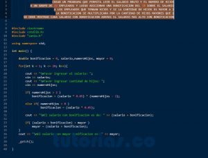 programacion en C++: bonificacion del cinco por ciento
