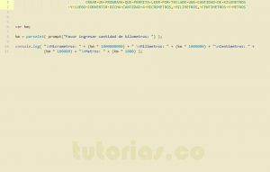 programacion en javascript: conversion de kilometros
