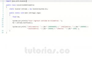 programacion en java: conversion de kilometros