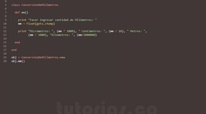 programacion en ruby: conversion de milimetros