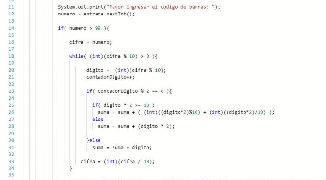 programacion en java: digito de verificacion