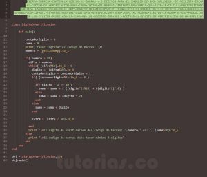 programacion en ruby: digito de verificacion