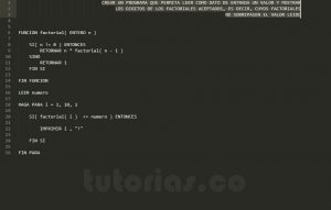 programacion en pseudocodigo: digitos de factoriales validos