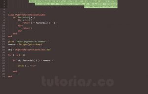 programacion en ruby: digitos de factoriales validos